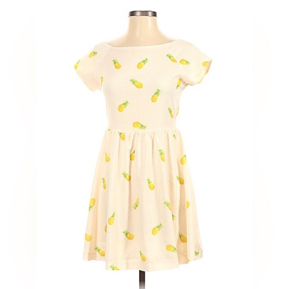 N Shimmery pineapple fit and flare dress, size 4 (UK 6)